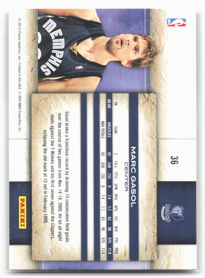 2009-10 Panini Studio #36 Marc Gasol