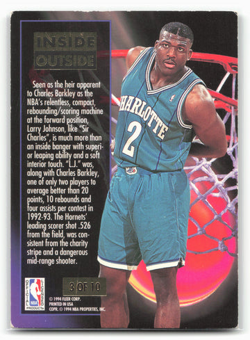 1993-94 Ultra #3 Larry Johnson Inside Outside
