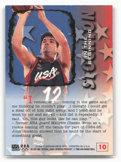 1996 Fleer USA #10 John Stockton