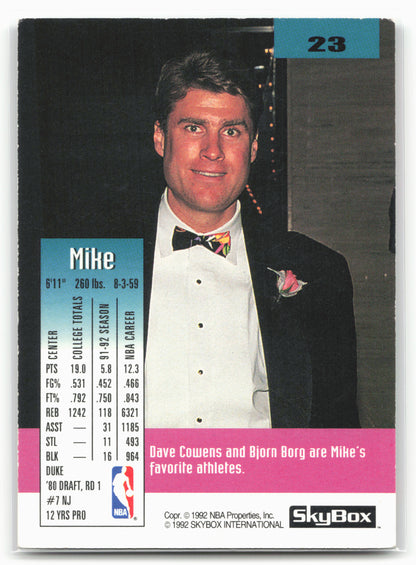 1992-93 SkyBox #23 Mike Gminski