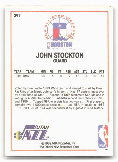 1989-90 Hoops All-Star Panels Perforated #297 John Stockton