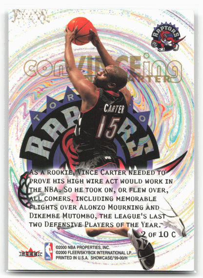 1999-00 Flair Showcase #2 C Vince Carter ConVINCEing