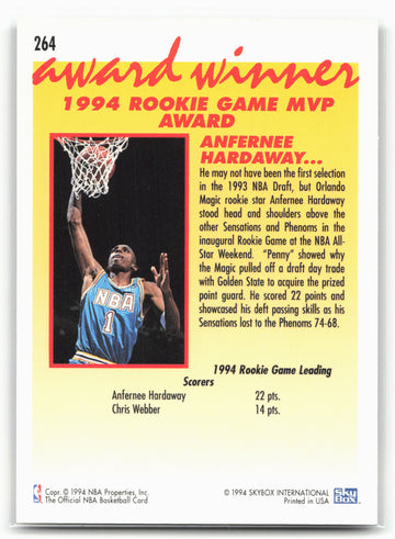 1994-95 Hoops #264 Anfernee Hardaway