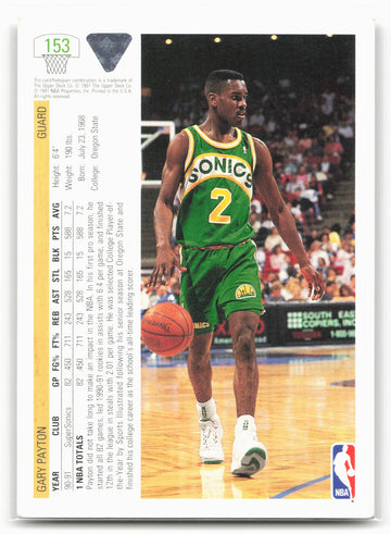 1991-92 Upper Deck #153 Gary Payton