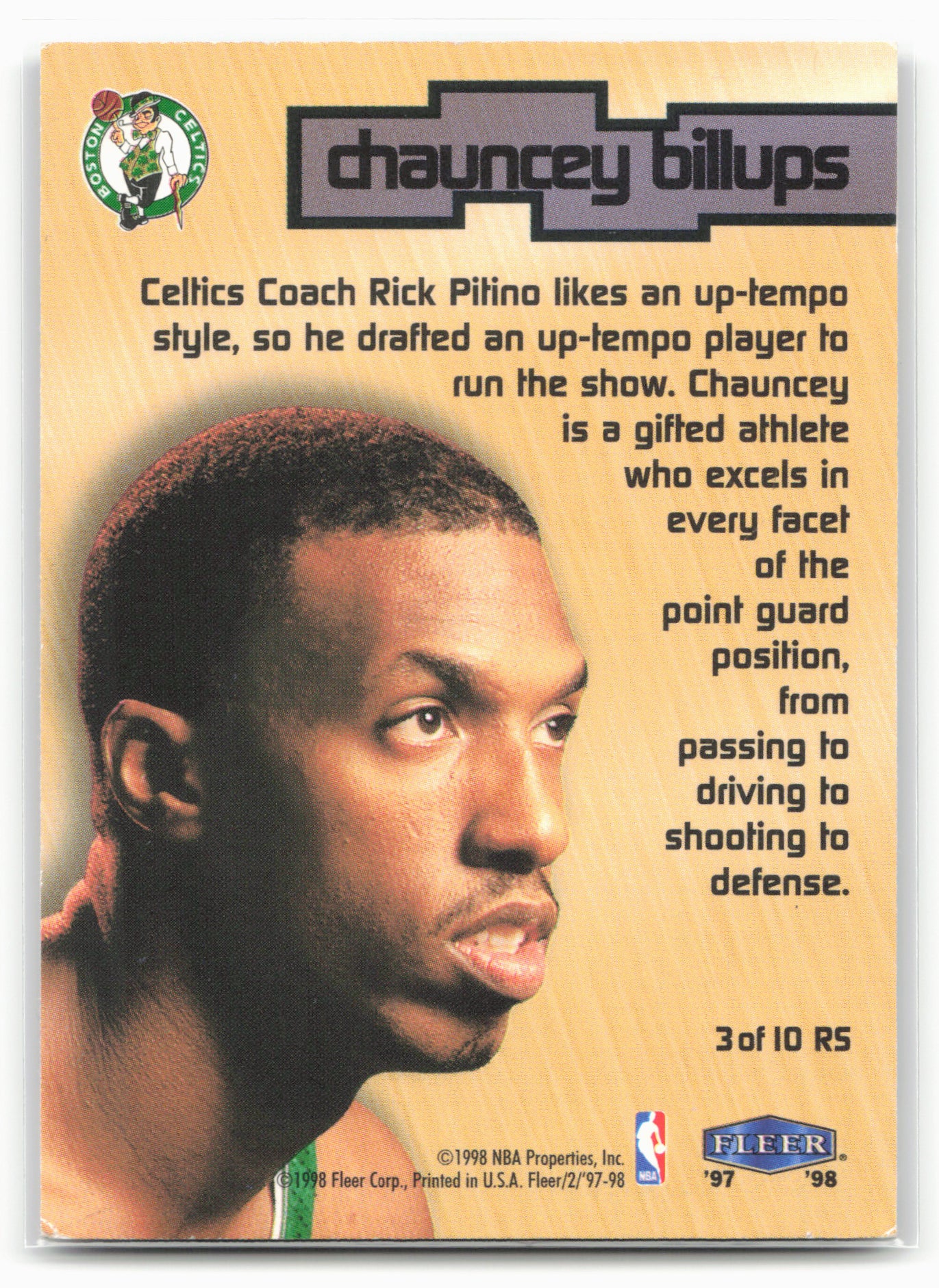 1997-98 Fleer #3RS Chauncey Billups Rookie Sensations