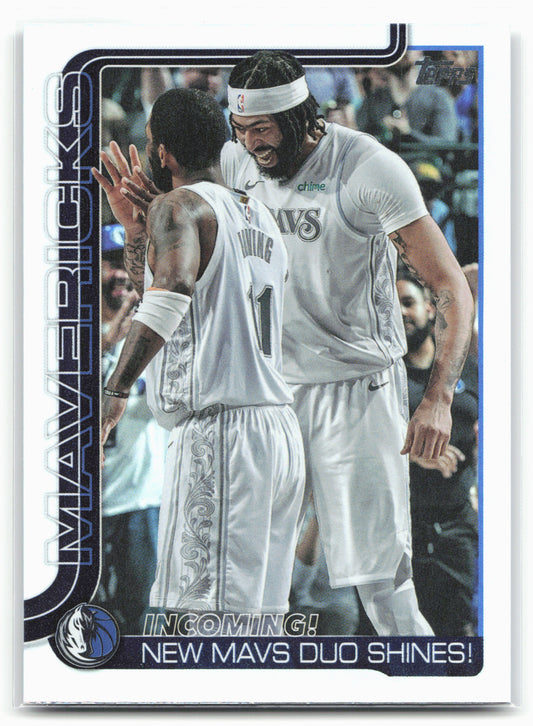 2025-26 Topps #296 Incoming!: New Mavs Duo Shines! Rainbow Foilboard 24251
