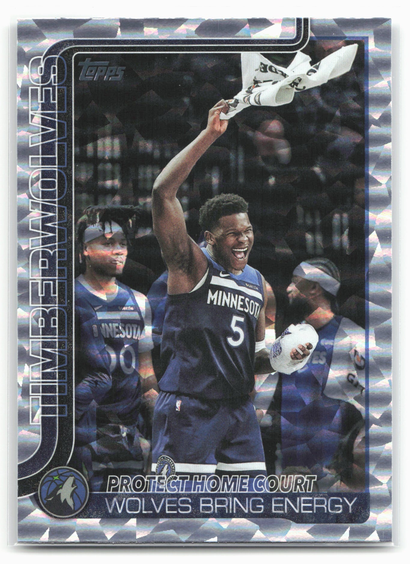 2025-26 Topps #287 Protect Home Court: Wolves Bring Energy Crackleboard 24258