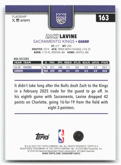 2025-26 Topps #163 Zach LaVine Crackleboard 24259