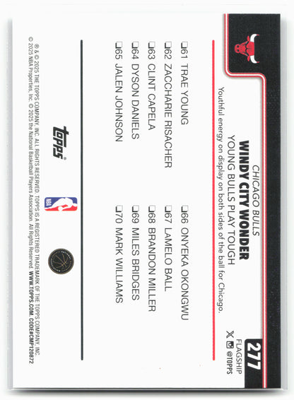 2025-26 Topps #277 Windy City Wonder: Young Bulls Play Tough Crackleboard
