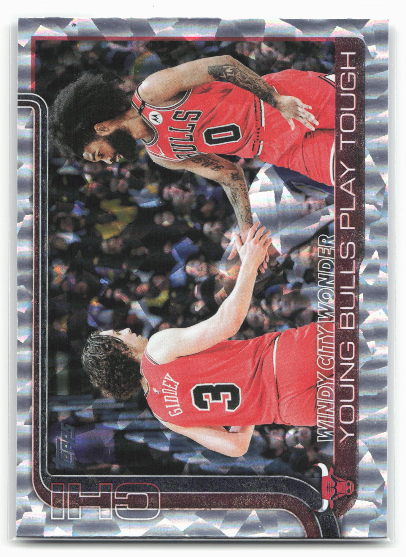 2025-26 Topps #277 Windy City Wonder: Young Bulls Play Tough Crackleboard