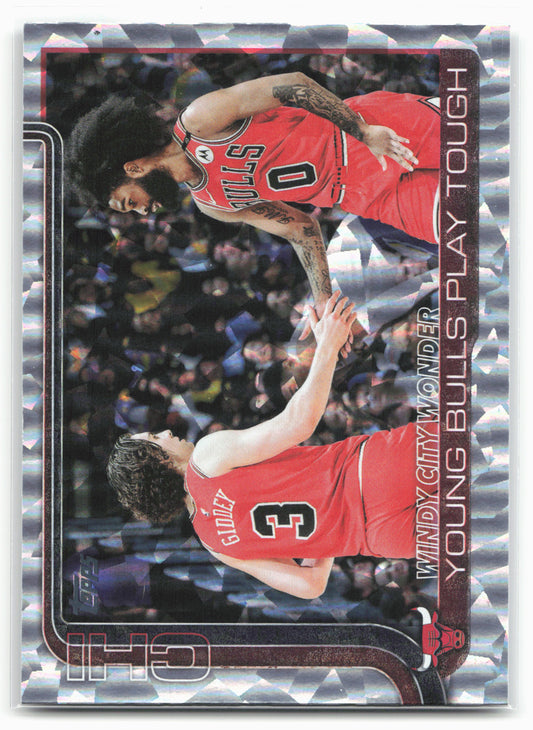 2025-26 Topps #277 Windy City Wonder: Young Bulls Play Tough Crackleboard