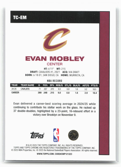 2025-26 Topps #TC-EM Evan Mobley 1980-81 Topps Chrome Basketball 24269