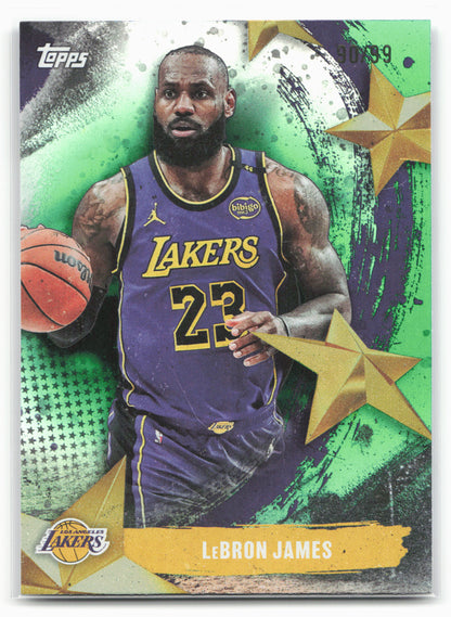 2025-26 Topps #SA-6 Lebron James Stars of the NBA Green Rainbow #/99