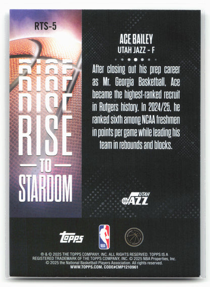 2025-26 Topps #RTS-5 Ace Bailey Rise to Stardom