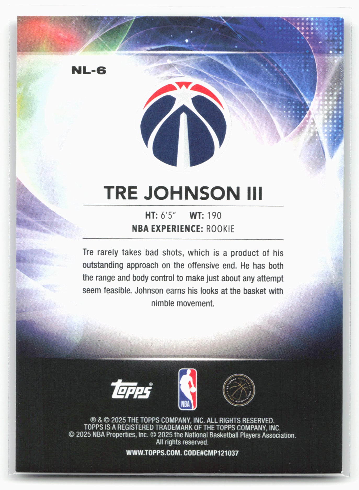 2025-26 Topps #NL-6 Tre Johnson III No Limit 24286