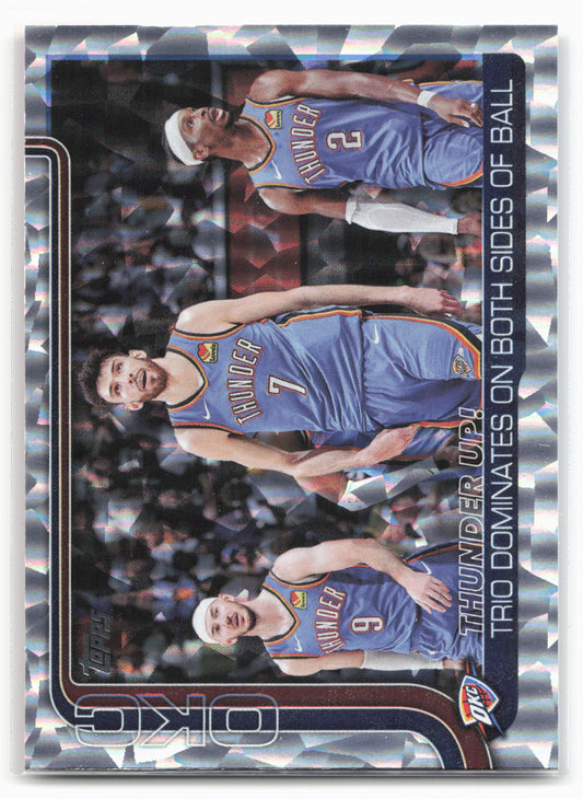 2025-26 Topps #288 Thunder Up!: Trio Dominates Crackleboard 24296