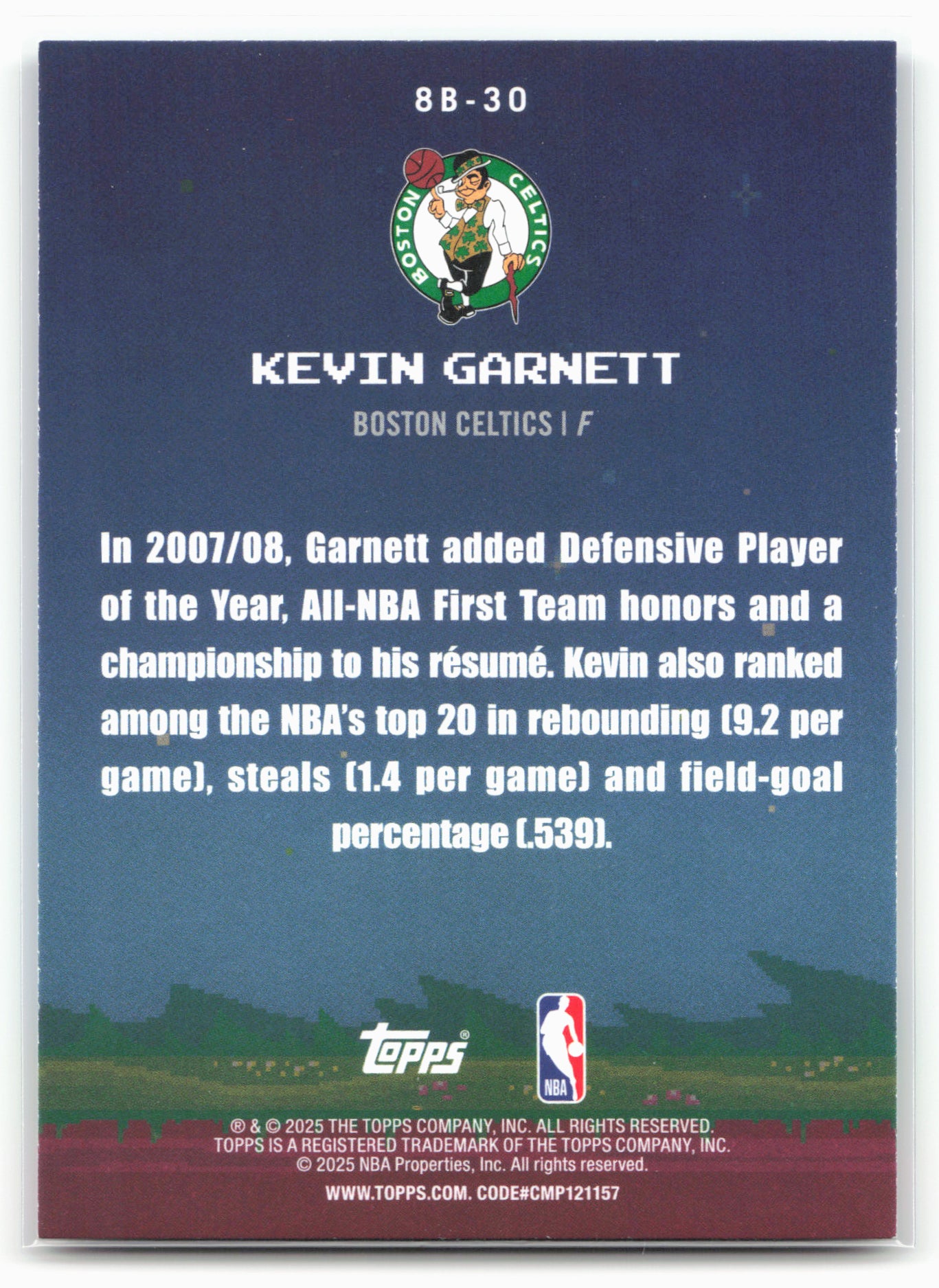 2025-26 Topps #8B-30 Kevin Garnett 8-Bit Ballers 24301