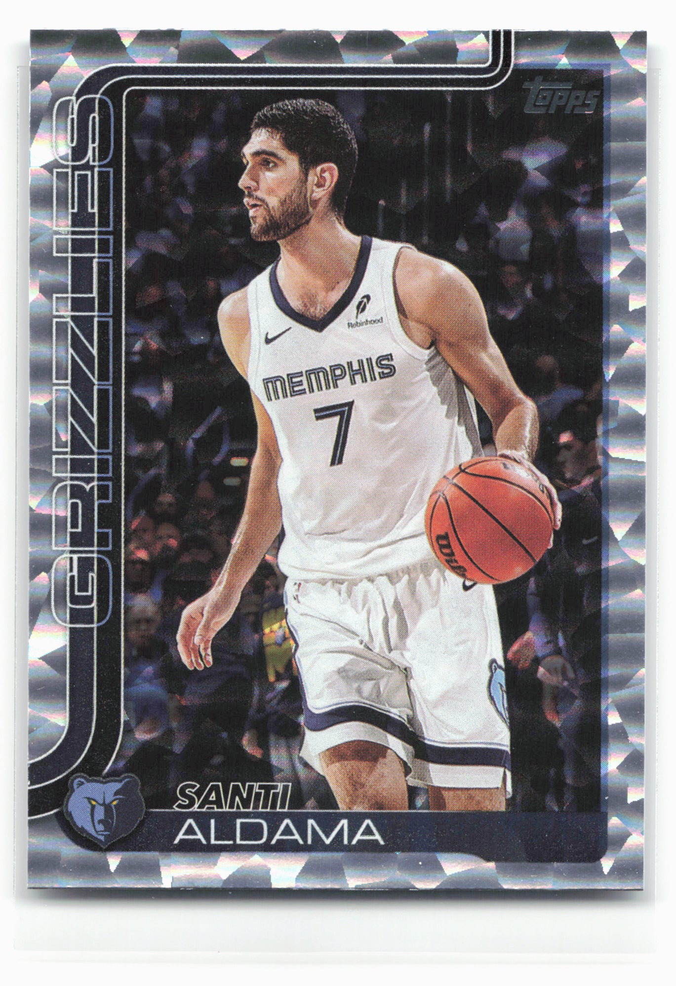 2025-26 Topps #187 Santi Aldama Crackleboard