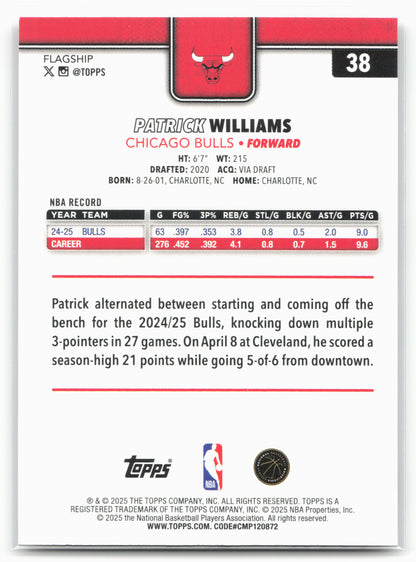 2025-26 Topps #38 Patrick Williams Crackleboard 24312
