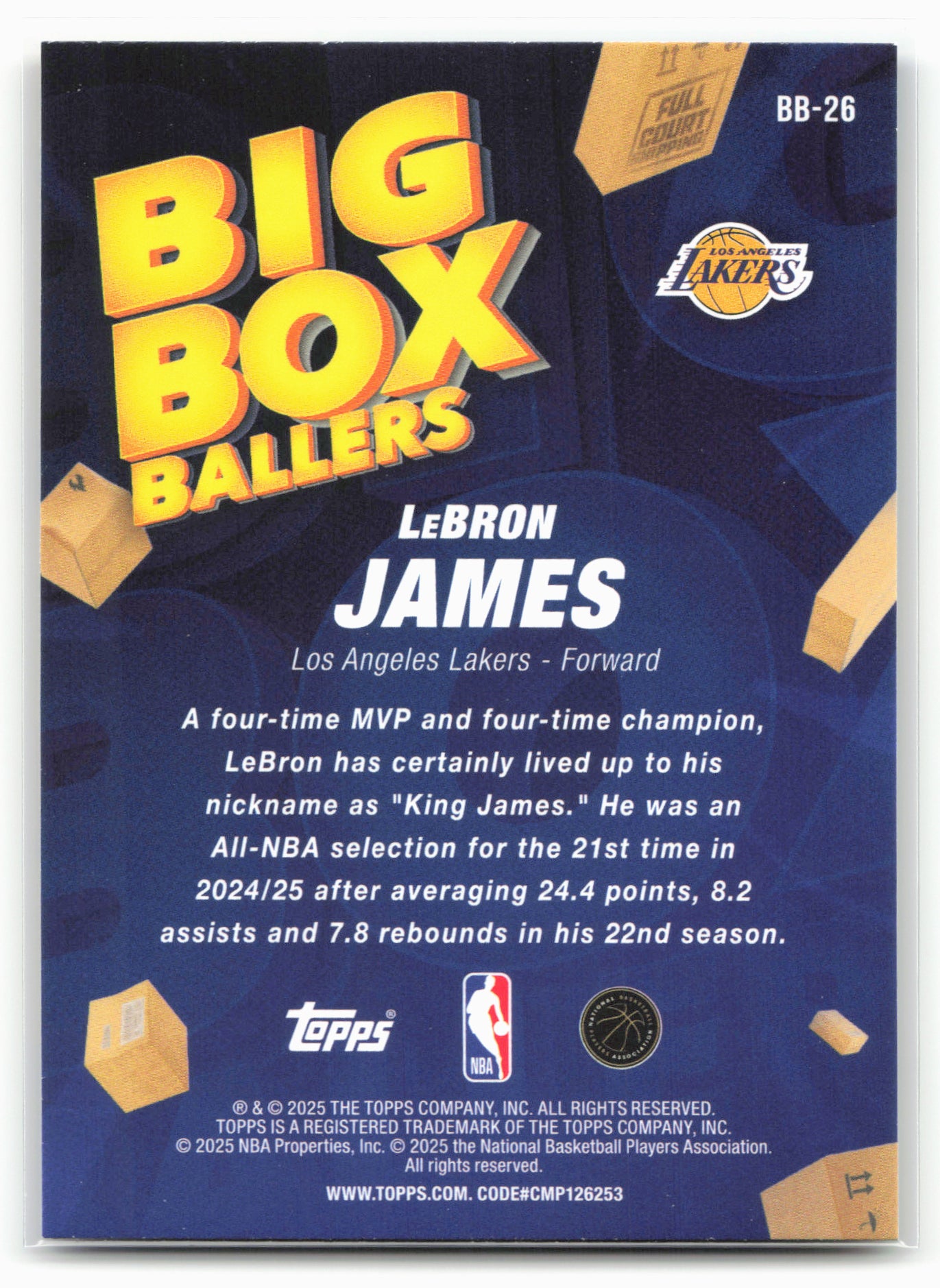 2025-26 Topps #BB-26 LeBRON James Big Box Ballers