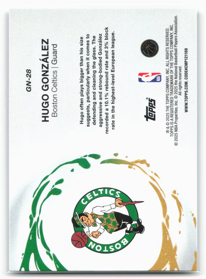 2025-26 Topps #GN-28 Hugo González Generation Now 24329