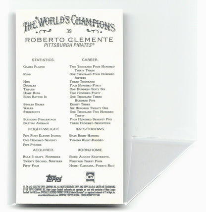 2025 Topps Allen & Ginter #39 Roberto Clemente Mini Black Border