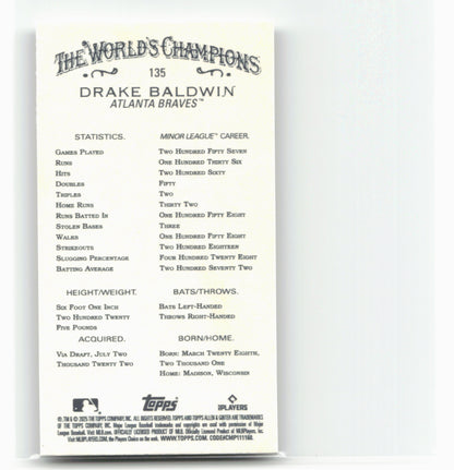 2025 Topps Allen & Ginter #135 Drake Baldwin
