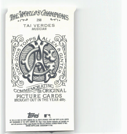 2025 Topps Allen & Ginter #298 Tai Verdes Mini Allen & Ginter Back