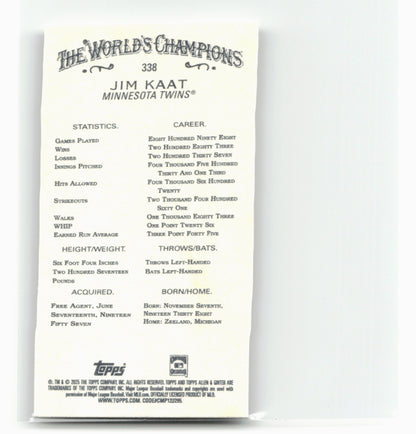 2025 Topps Allen & Ginter #338 Jim Kaat