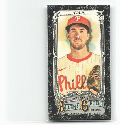 2025 Topps Allen & Ginter #231 Aaron Nola Mini Black Border