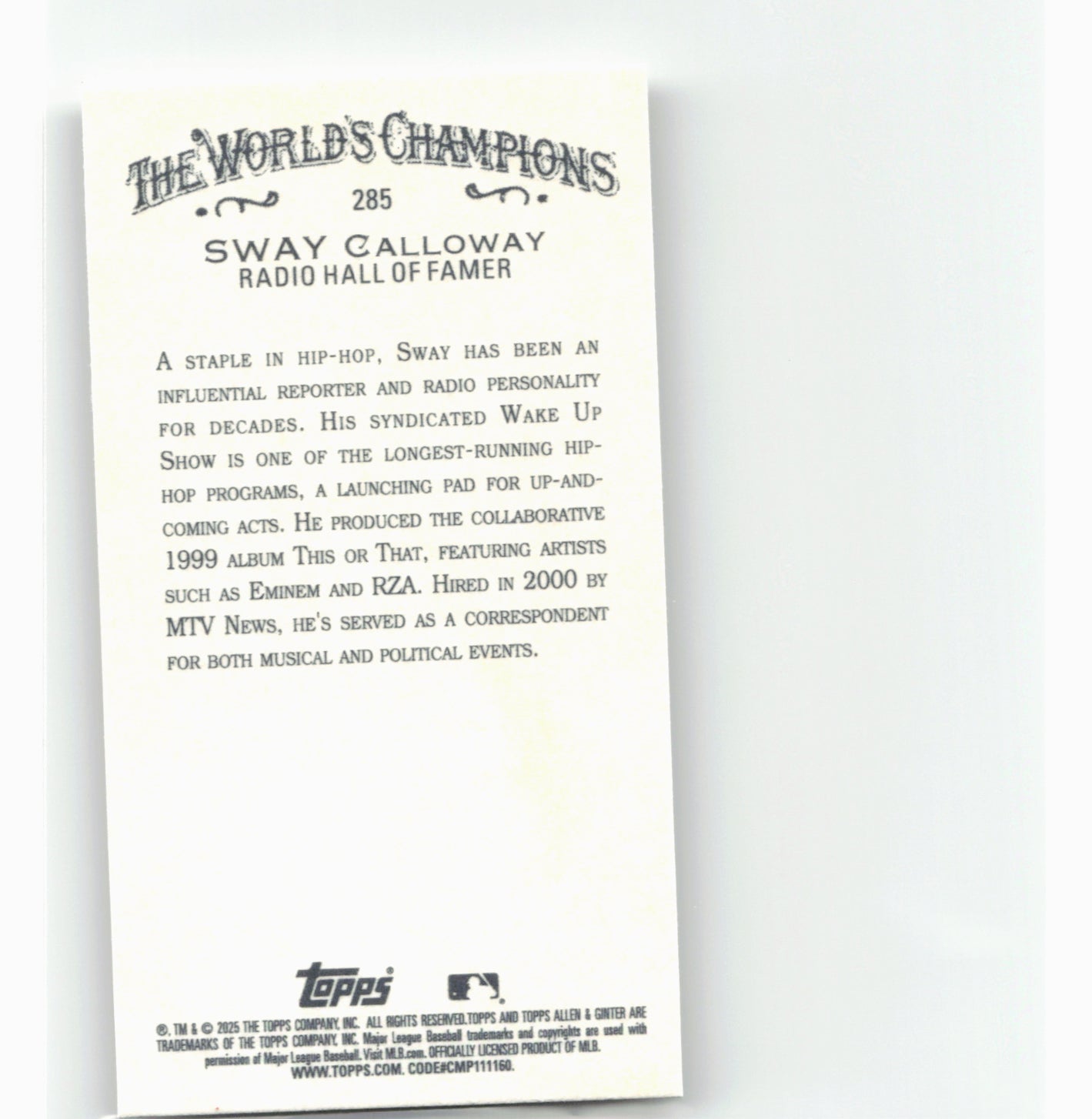 2025 Topps Allen & Ginter #285 Sway Calloway