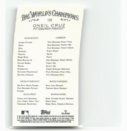 2025 Topps Allen & Ginter #125 Oneil Cruz