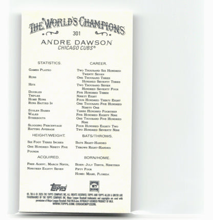 2025 Topps Allen & Ginter #301 Andre Dawson