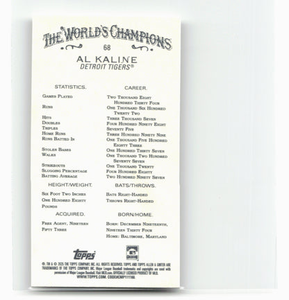 2025 Topps Allen & Ginter #68 Al Kaline