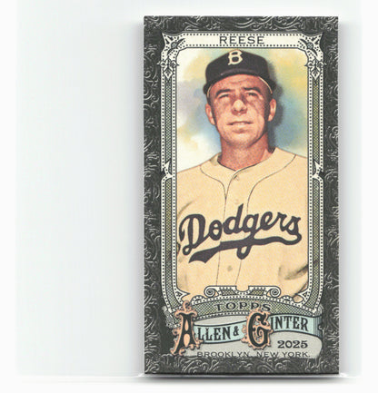 2025 Topps Allen & Ginter #340 Pee Wee Reese Mini Black Border