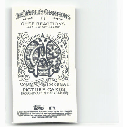 2025 Topps Allen & Ginter #211 Chef Reactions Mini Allen & Ginter Back