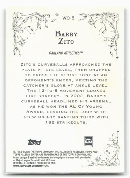 2025 Topps Allen & Ginter #WC-5 Barry Zito Wicked Curves