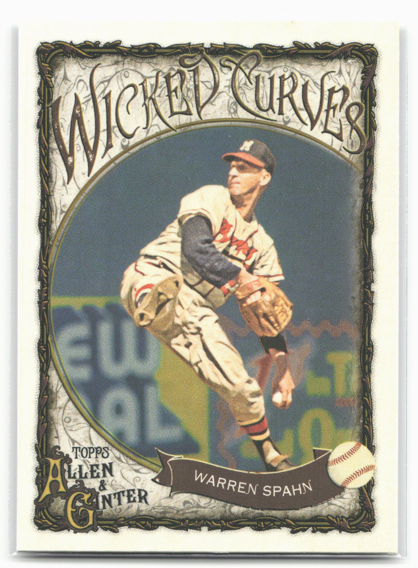 2025 Topps Allen & Ginter #WC-22 Warren Spahn Wicked Curves
