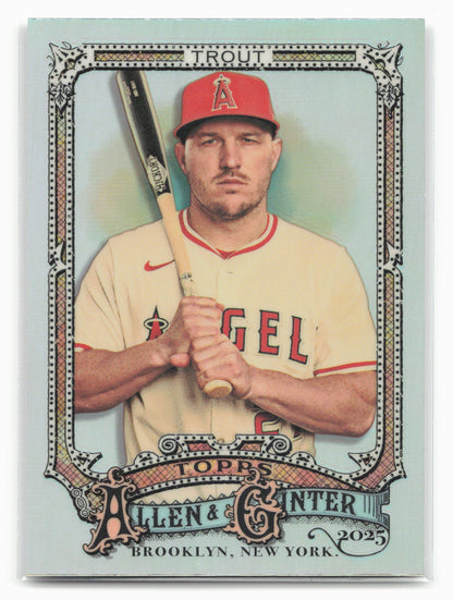 2025 Topps Allen & Ginter #100 Mike Trout Silver Portrait