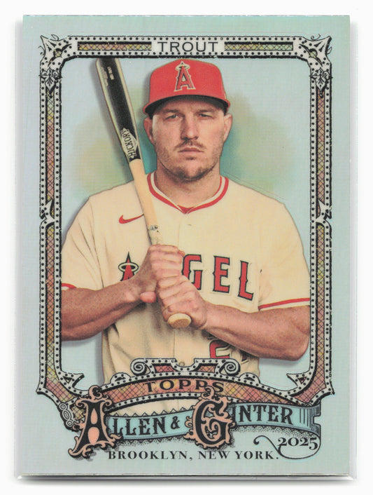 2025 Topps Allen & Ginter #100 Mike Trout Silver Portrait