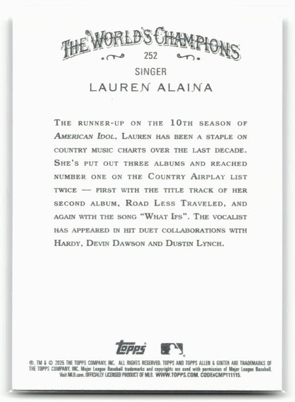 2025 Topps Allen & Ginter #252 Lauren Alaina Foil Filagree