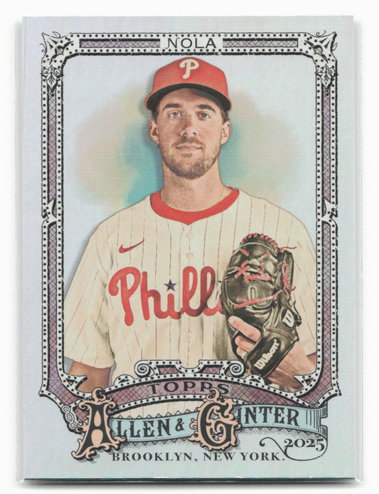 2025 Topps Allen & Ginter #231 Aaron Nola Silver Portrait