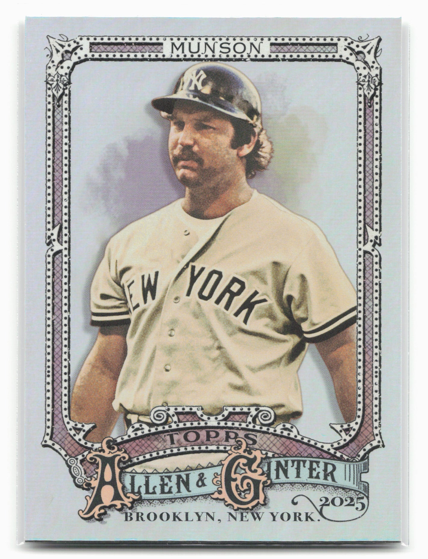 2025 Topps Allen & Ginter #160 Thurman Munson Silver Portrait