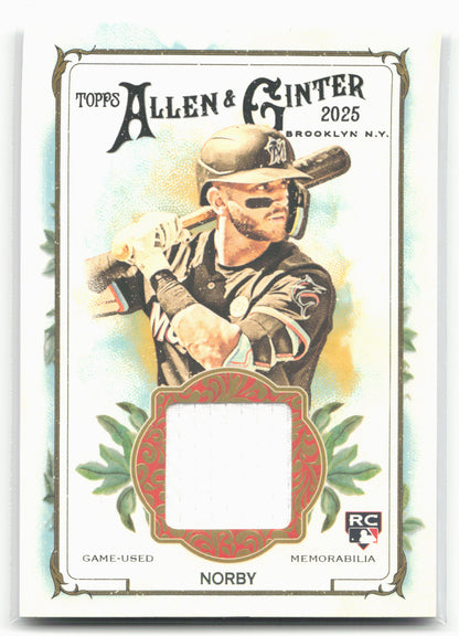 2025 Topps Allen & Ginter #AGR-CN Connor Norby Relics