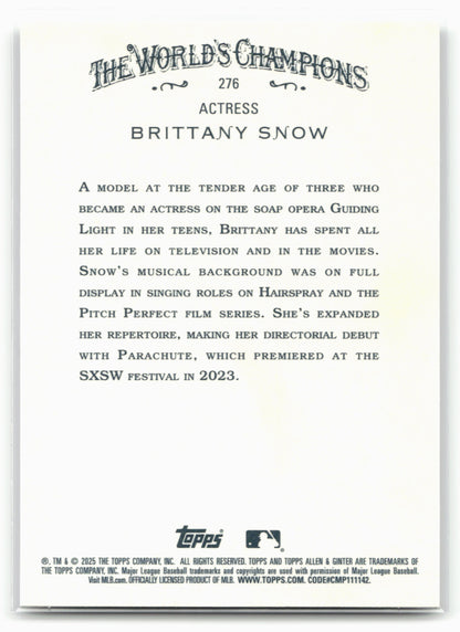 2025 Topps Allen & Ginter #276 Brittany Snow Chrome