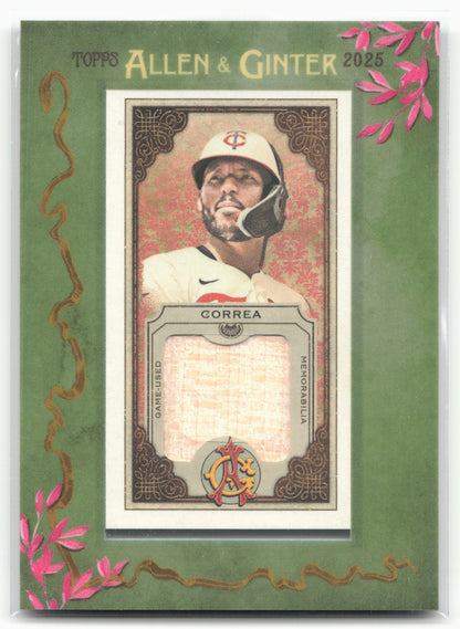 2025 Topps Allen & Ginter #MFR-CC Carlos Correa Framed Mini Relics