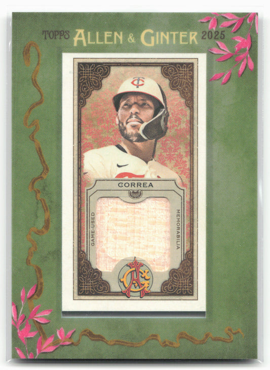 2025 Topps Allen & Ginter #MFR-CC Carlos Correa Framed Mini Relics