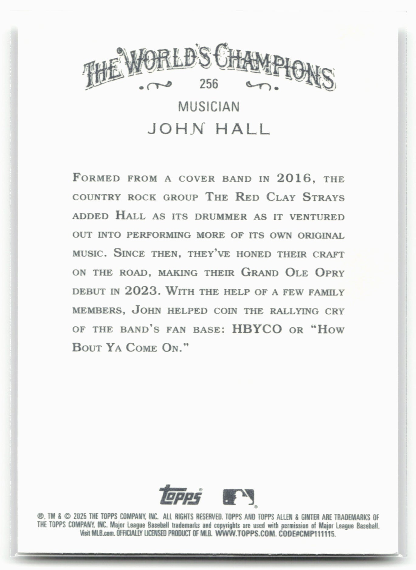 2025 Topps Allen & Ginter #256 John Hall