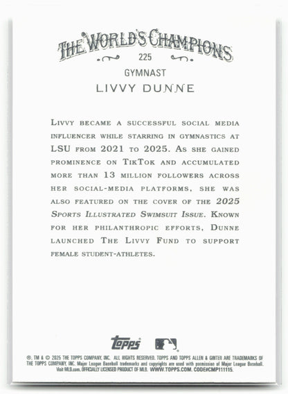 2025 Topps Allen & Ginter #225 Livvy Dunne