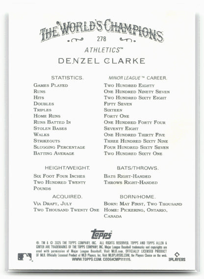 2025 Topps Allen & Ginter #278 Denzel Clarke